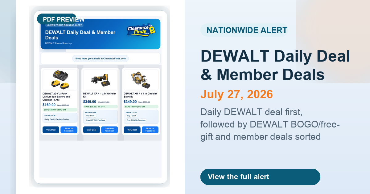 DEWALT Daily Deal & Member Deals preview