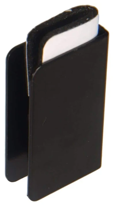 The Hillman Group Glass Door Strike Plate Black