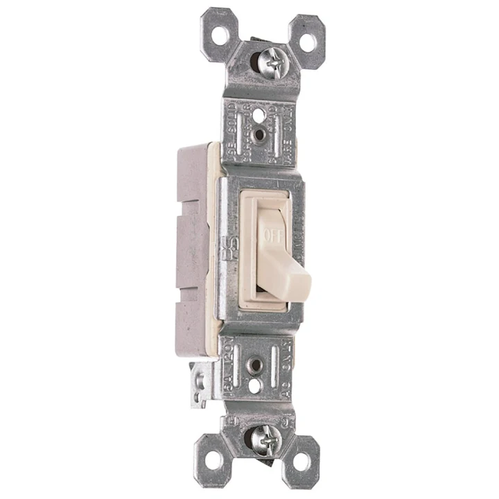 Pass Seymour Legrand Single Pole Light Almond Compatible with LED Rocker Light Switch