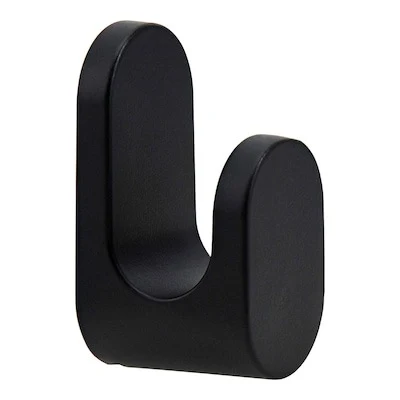 RELIABILT 1 -Hook 1.5-in x 3.13-in H Black Decorative Wall Hook ( 30-lb Capacity)