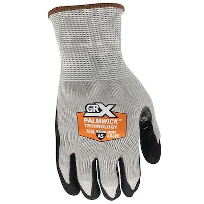 GRX Gray Nitrile dipped Nitrile 1 -Pairs
