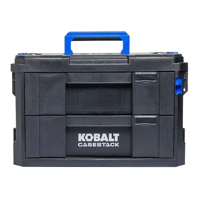 Kobalt CASESTACK 14.16-in W x 21-in H x 13.5-in D 2 -Drawer Black Plastic Tool Box