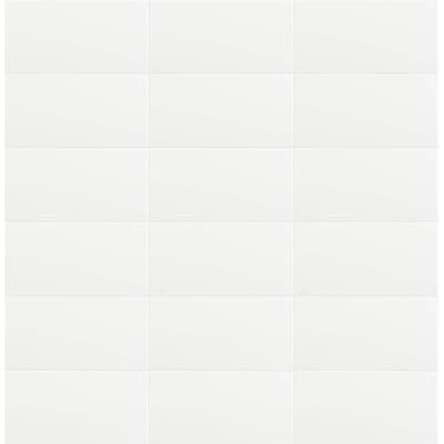 Satori Hudson Brilliant White 12-in x 24-in Glossy Ceramic Subway Wall Tile ( 1.93-sq ft / Piece )