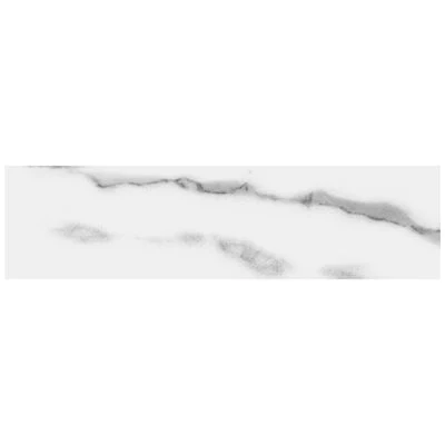 Satori Regent Statuario 2-in x 8-in Glossy Ceramic Bullnose Tile