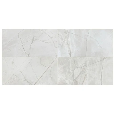 Origin 21 Lucca Chalk 12-in x 24-in Matte Porcelain Marble look Floor and Wall Tile ( 1.93-sq ft / Piece )
