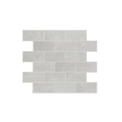 Satori Dove Grey 12-in x 12-in Matte Porcelain Stone look Linear Mosaic Floor and Wall Tile ( 0.93-sq ft / Piece )
