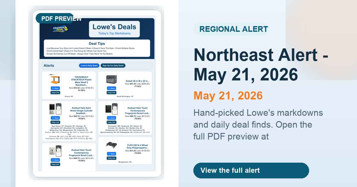 Northeast Alert - May 21, 2026 preview