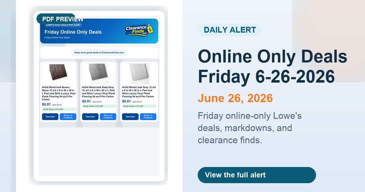 Online Only Deals Friday 6-26-2026 preview