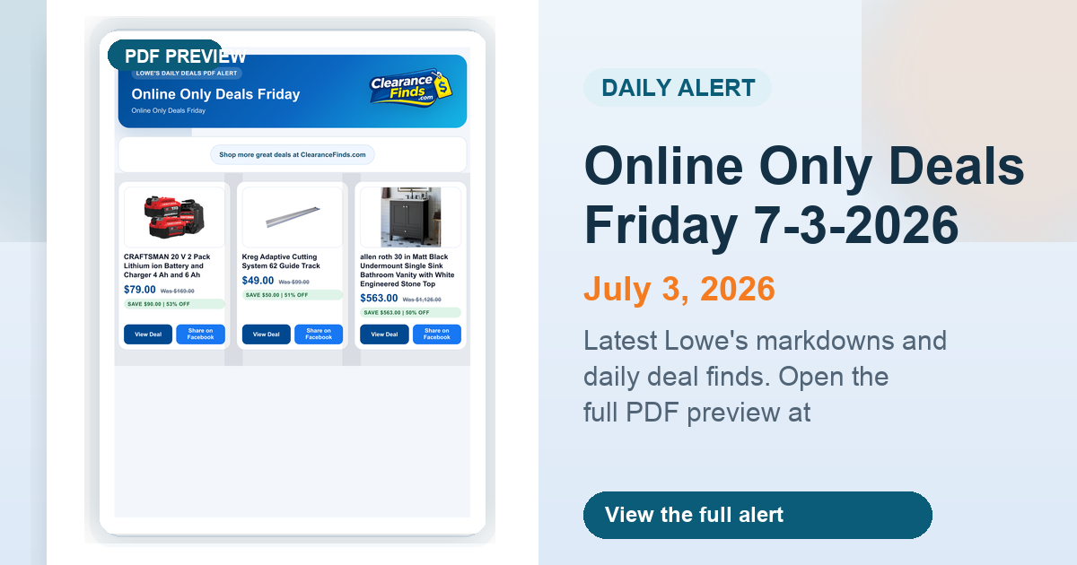 Online Only Deals Friday 7-3-2026 preview