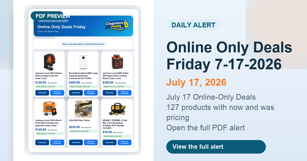 Online Only Deals Friday 7-17-2026 preview