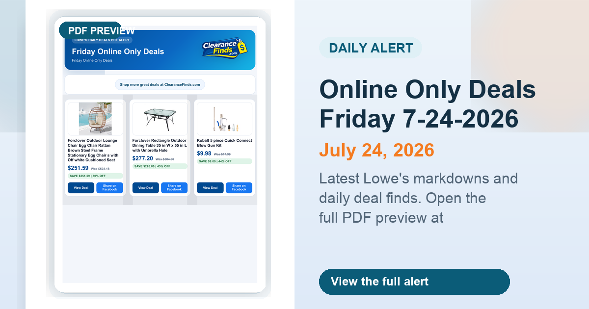 Online Only Deals Friday 7-24-2026 preview