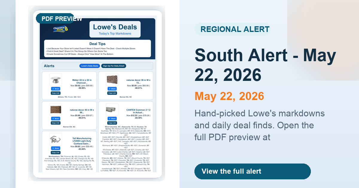 South Alert - May 22, 2026 preview