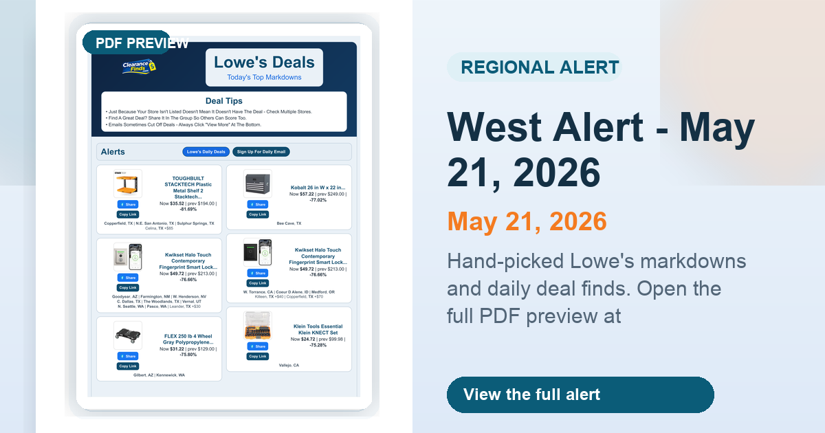 West Alert - May 21, 2026 preview